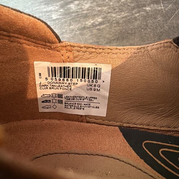 Men\'s Loafers Clarks Donaway Step NWO box Dark Tan Leather Comfort Shoe Size 9 M